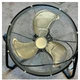 Industrial Floor Fan - Black Metal Guard