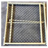 Wooden Baby/Pet Gate with Diamond Mesh - Natural Wood Finish