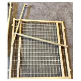 Wooden Baby/Pet Gate with Diamond Mesh - Natural Wood Finish
