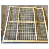 Wooden Baby/Pet Gate with Diamond Mesh - Natural Wood Finish