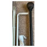 Lewis Hyman Mini Blinds, Curtain Rods and Two Light Fixtures