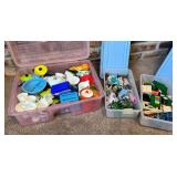 Assorted Toys - Plush Animals & Kitchenware, Dollhouse Furniture