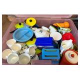 Assorted Toys - Plush Animals & Kitchenware, Dollhouse Furniture