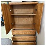 Oak Wood Dresser with Double Doors & Drawers (Lots #232 #233, #234 and #235 are Matching)