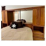 Oak Bedroom Set - Built-In Wardrobe Armoire & Bed Mirror (Lots #232 #233, #234 and #235 are Matching)