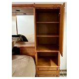 Oak Bedroom Set - Built-In Wardrobe Armoire & Bed Mirror (Lots #232 #233, #234 and #235 are Matching)