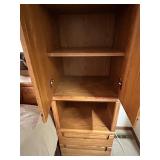 Oak Bedroom Set - Built-In Wardrobe Armoire & Bed Mirror (Lots #232 #233, #234 and #235 are Matching)