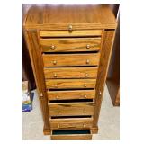 Oak Roll-Top Jewelry Armoire with Mirror (Lots #232 #233, #234 and #235 are Matching)