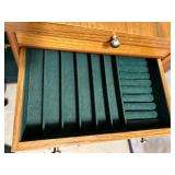 Oak Roll-Top Jewelry Armoire with Mirror (Lots #232 #233, #234 and #235 are Matching)