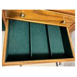 Oak Roll-Top Jewelry Armoire with Mirror (Lots #232 #233, #234 and #235 are Matching)