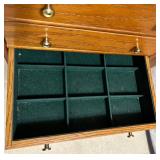 Oak Roll-Top Jewelry Armoire with Mirror (Lots #232 #233, #234 and #235 are Matching)