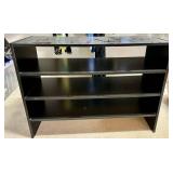 Black 3-Shelf Open-Storage Shelf - Minimalist Modern Furniture