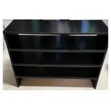 Black 3-Shelf Open-Storage Shelf - Minimalist Modern Furniture