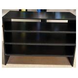 Black 3-Shelf Open-Storage Shelf - Minimalist Modern Furniture