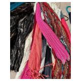 Assorted Scarves Bundle - Lace, Knit & Printed Fabrics in Bright Colors