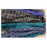Assorted Scarves Bundle - Lace, Knit & Printed Fabrics in Bright Colors