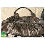 Designer Handbags - Fossil Leather Tote & Nicole Miller Purses, Beaded Evening Bags