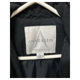 Anne Klein Quilted Coat & Fur Trim Hood - Size S
