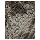 JLo Faux Fur Coat - Brown with Oversized Collar & Gold Button Detail