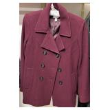 Croft & Barrow Burgundy Coat - MDP Mario De Pinto Grey Coat - Petite Sophisticate Black Coat