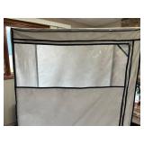 Pair of Portable Fabric Wardrobe Closet - Zippered Doors & Quilted Panels