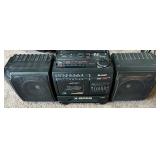 Sharp X-BASS TwinCam Double Cassette Portable Stereo System WF-T380BK