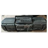 Sharp X-BASS TwinCam Double Cassette Portable Stereo System WF-T380BK