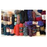 Yarn Skeins Assortment - Lion Brand Homespun Thick & Quick, Fireside, Bernat Velvet Plus & More with Plastic Tote
