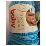 Assorted Yarn including Caron Simply Soft Baby Yarn SBY100 Cool Mint & Plymouth Jeanne Yarn