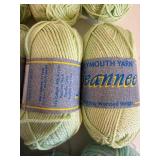 Assorted Yarn including Caron Simply Soft Baby Yarn SBY100 Cool Mint & Plymouth Jeanne Yarn