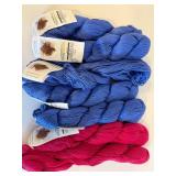 Cascade Yarns UltraPima 100% Pima Cotton Blue & Pink Skeins