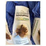 Cascade Yarns UltraPima 100% Pima Cotton Blue & Pink Skeins