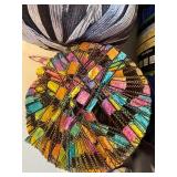 Assorted Yarn including Lion Brand Incredible Ribbon Yarn, Katia - Venecia, Cannon Pizazz and Gumdrops