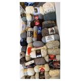 Yarn Collection - Wool-Ease Worsted Weight, Red Heart Soft, Caron Dazzle & More with Plastic Tote