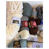 Yarn Collection - Wool-Ease Worsted Weight, Red Heart Soft, Caron Dazzle & More with Plastic Tote