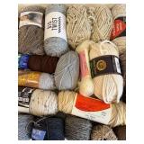Yarn Collection - Wool-Ease Worsted Weight, Red Heart Soft, Caron Dazzle & More with Plastic Tote