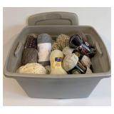 Yarn Collection - Wool-Ease Worsted Weight, Red Heart Soft, Caron Dazzle & More with Plastic Tote