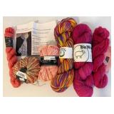 Assorted Yarn including Tartlette Hand Dyed Yarn