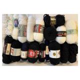 Yarn Skeins - Assorted Black & White Collection