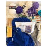 Yarn Bundle - Uncompleted Knitting Projects, Patterns & Needles