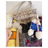 Lion Brand Yarn & Uncompleted Knitting Projects Bundle