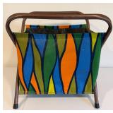 Folding Chair with Fabric Seat & 2 Knitting Bags