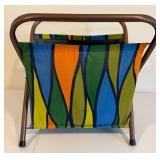 Folding Chair with Fabric Seat & 2 Knitting Bags