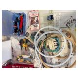 Assorted Cross-Stitch including DMC Floss, Hoops, Patterns and More