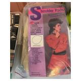 Assorted Sewing Notions - Velcro Tape, Wrights Bias Tape, Maxi Piping & Shoulder Pads