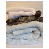 Assorted Fabrics & Faux Fur - Plush Textiles for Crafts