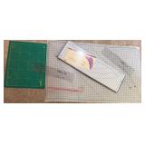 SuperBoard Pattern Cutting Board, OLFA Lip Edge Rulers & Large Cutting Mat