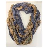 Hand Made Red Lace Scarf & Multicolor Knit Scarf