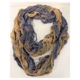 Hand Made Red Lace Scarf & Multicolor Knit Scarf