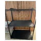 Black Wire Shelving Unit - Includes White Wire Baskets
